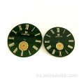 Gemstone verde dorado y reloj Partes de reloj de marcado